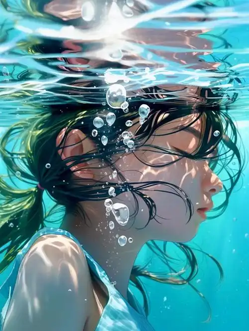 电影《第七个夏天》画面：海边傍晚的逆光长镜